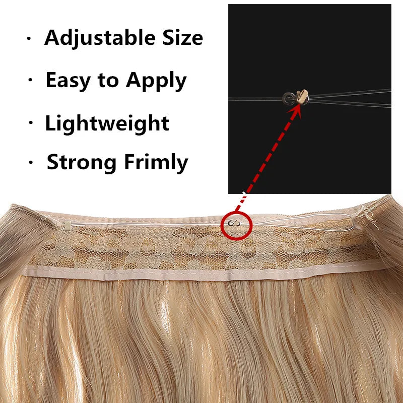 Extensión De Cabello Sintética Sin Clips