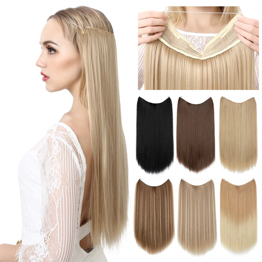 Extensión De Cabello Sintética Sin Clips