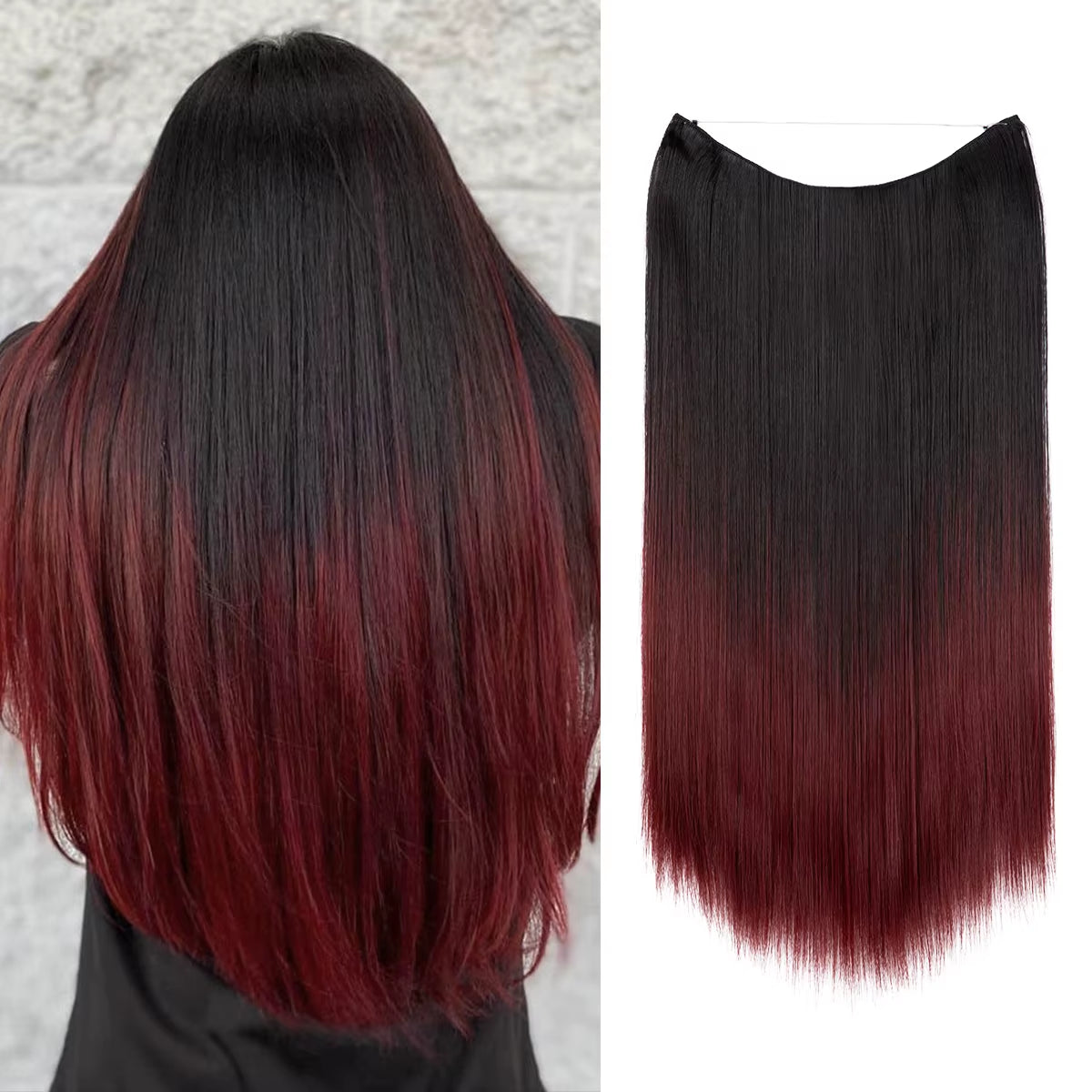 Extensión De Cabello Sintética Sin Clips