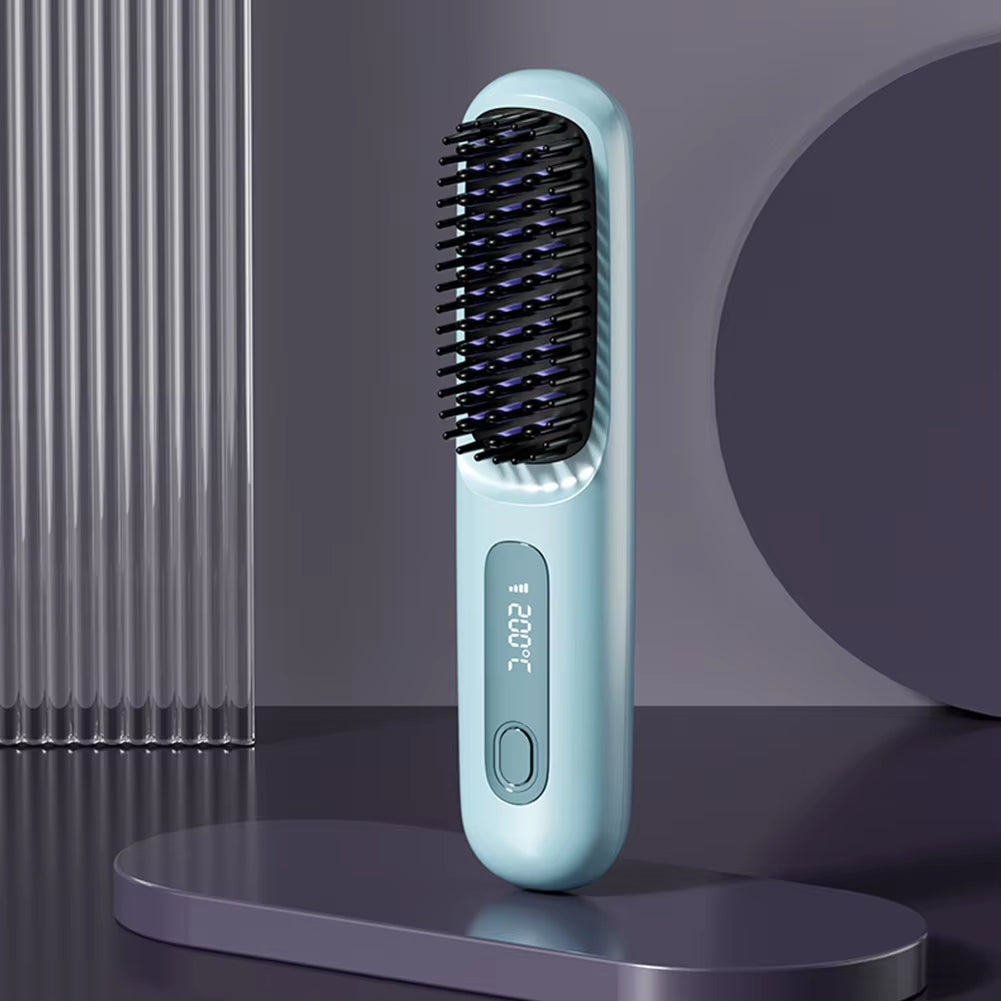 Cepillo Alisador Cerámico Eléctrico USB