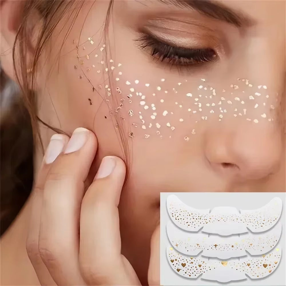 Parches De Pecas Doradas Y Plateadas