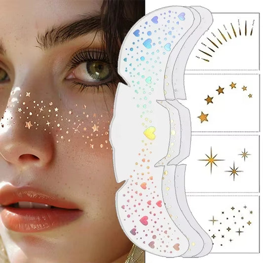 Parches De Pecas Doradas Y Plateadas