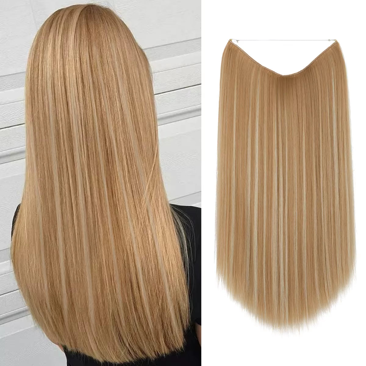 Extensión De Cabello Sintética Sin Clips
