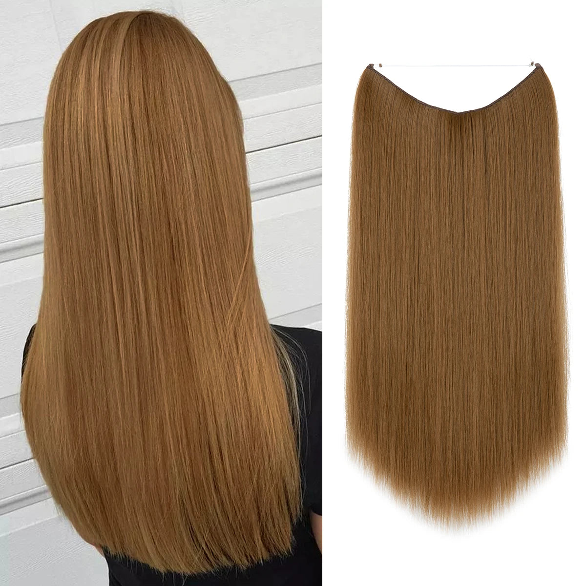 Extensión De Cabello Sintética Sin Clips
