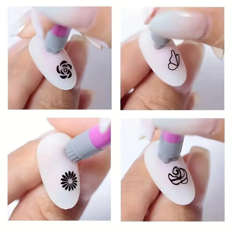 Set De Sellos Para Nail Art