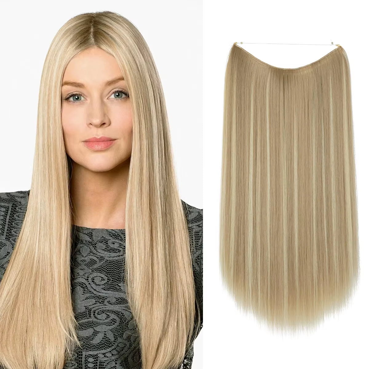 Extensión De Cabello Sintética Sin Clips