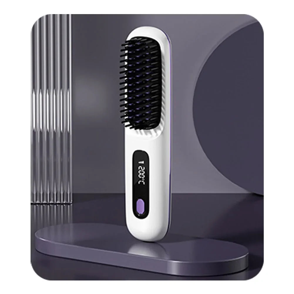 Cepillo Alisador Cerámico Eléctrico USB