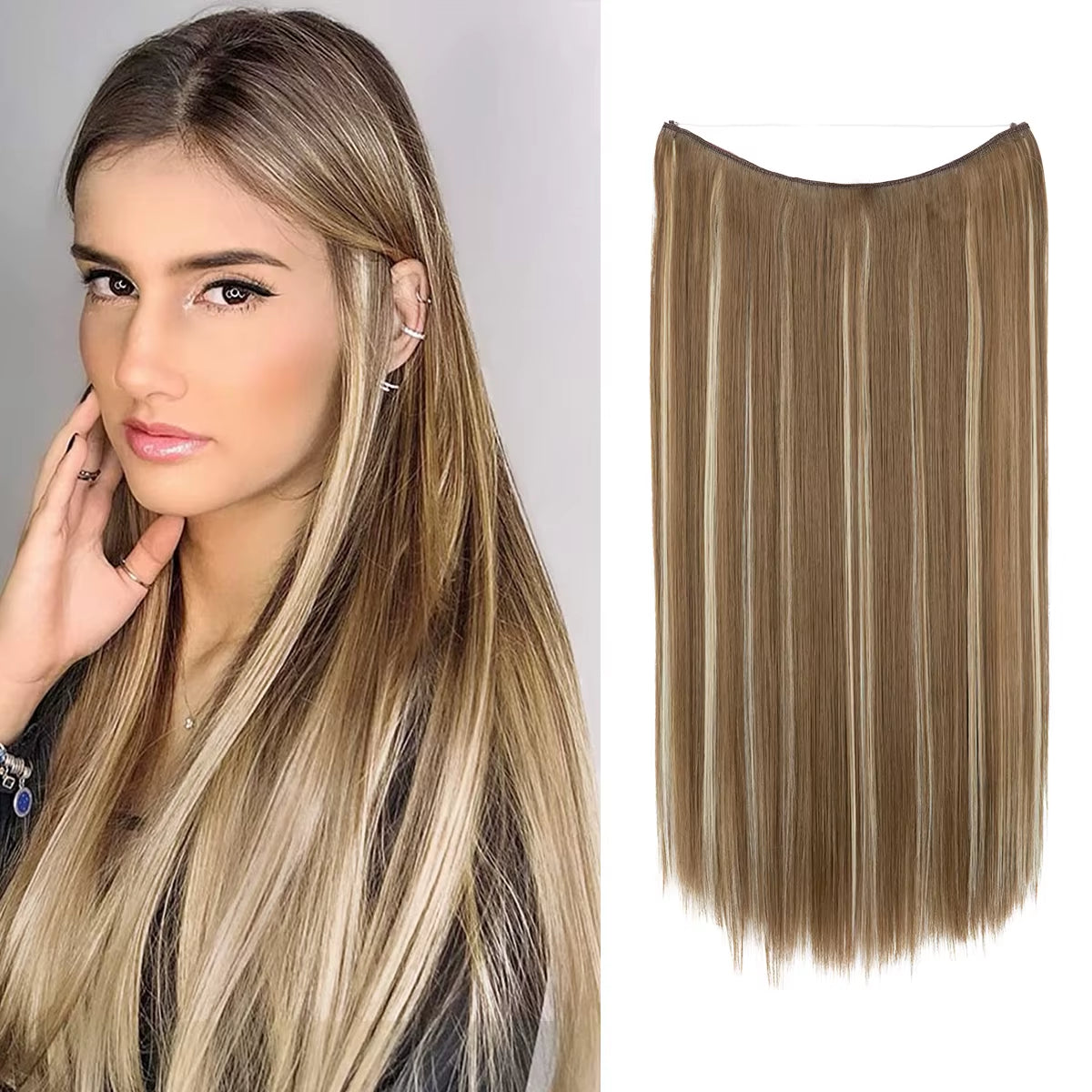 Extensión De Cabello Sintética Sin Clips
