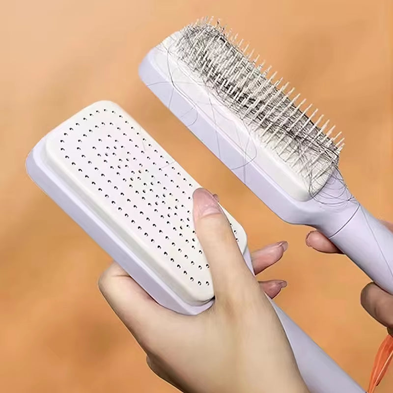Cepillo Autolimpiante Para Cabello