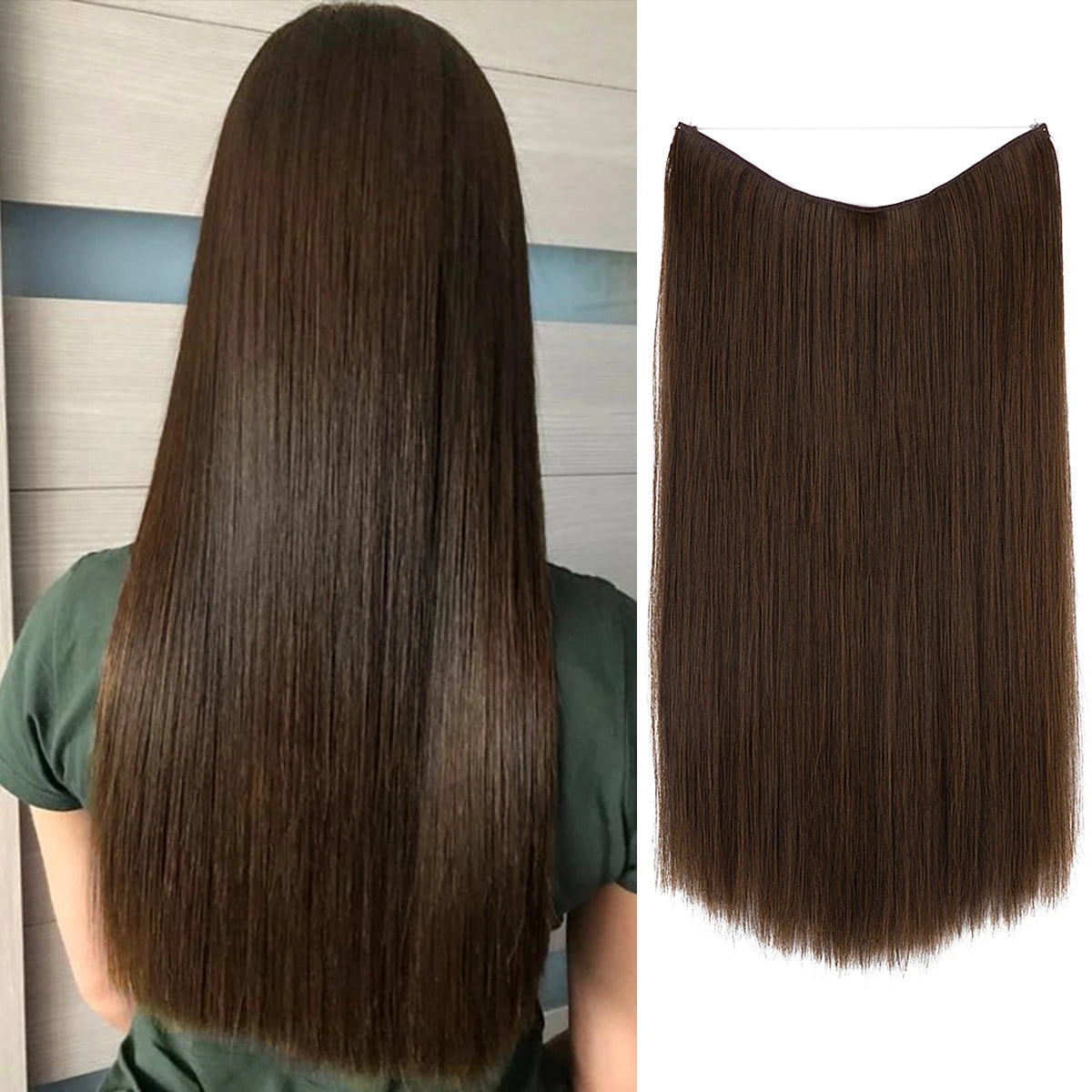 Extensión De Cabello Sintética Sin Clips