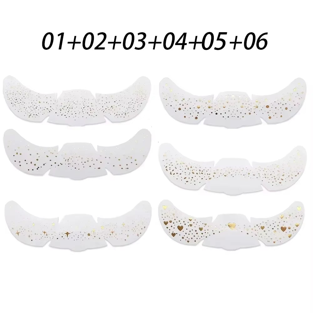 Parches De Pecas Doradas Y Plateadas