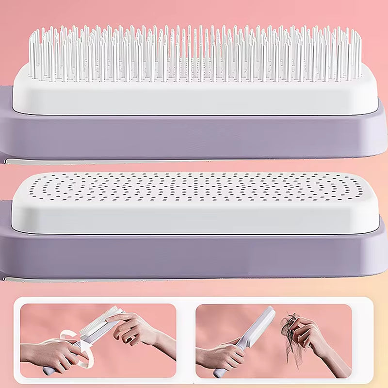 Cepillo Autolimpiante Para Cabello