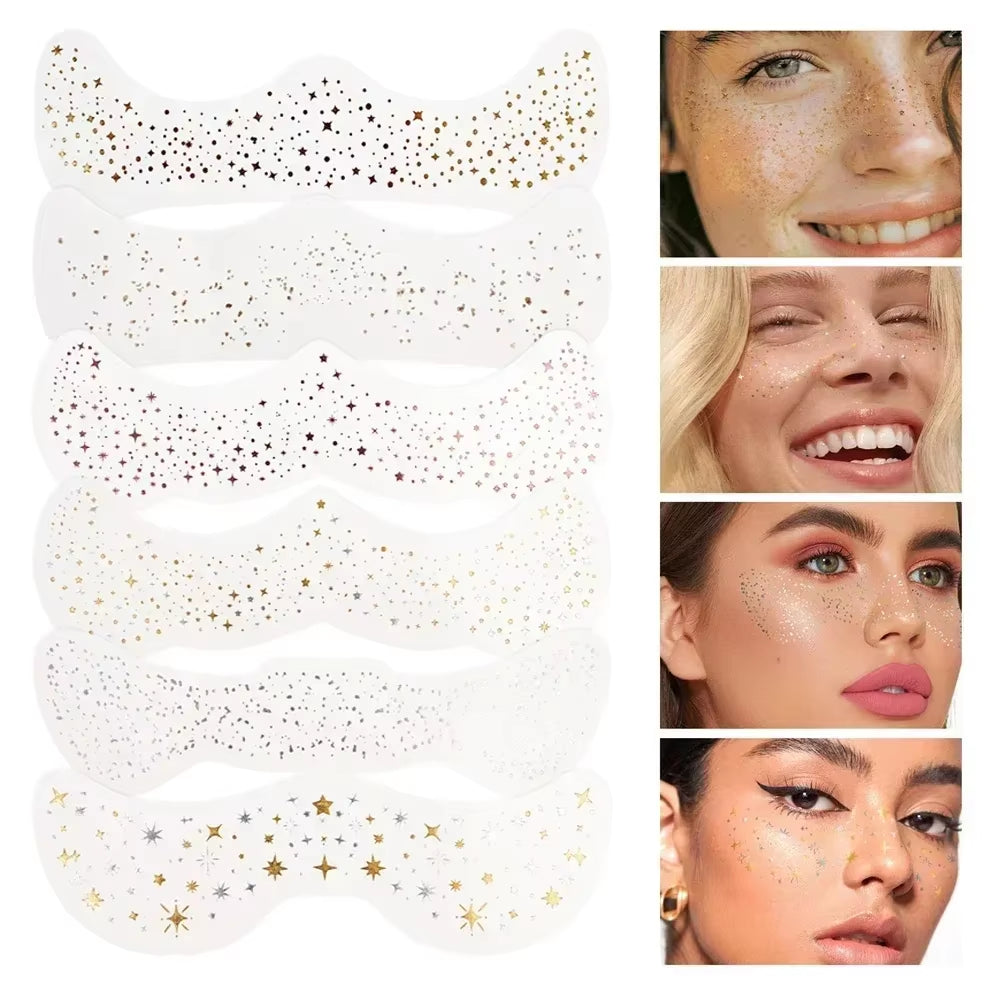 Parches De Pecas Doradas Y Plateadas