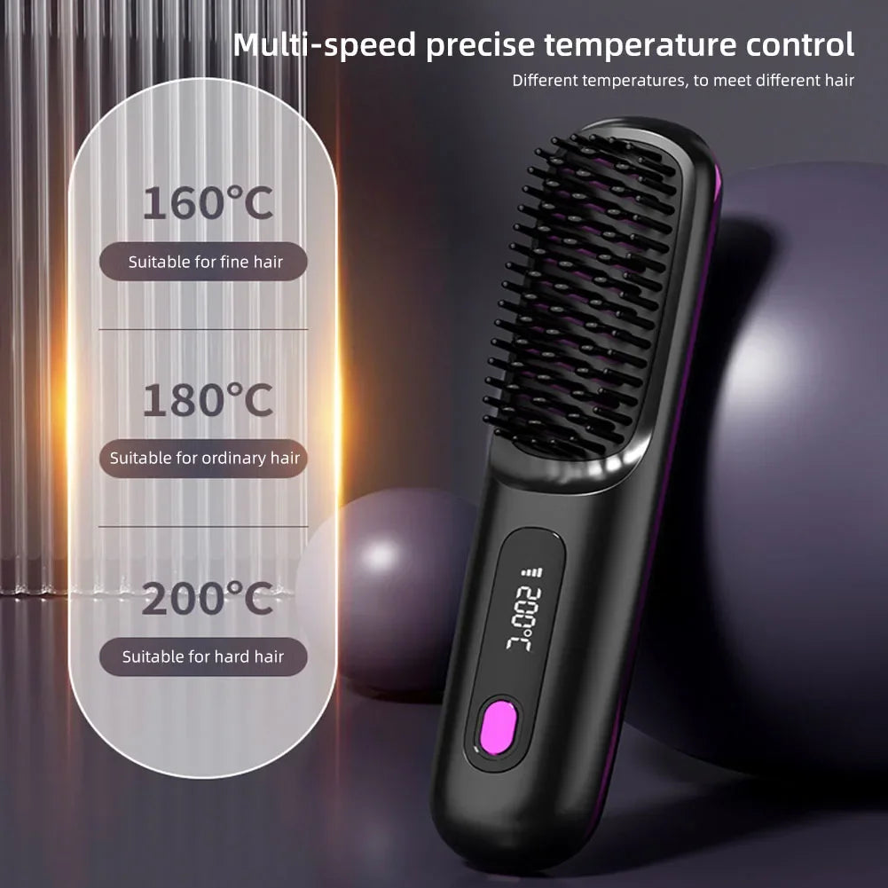 Cepillo Alisador Cerámico Eléctrico USB