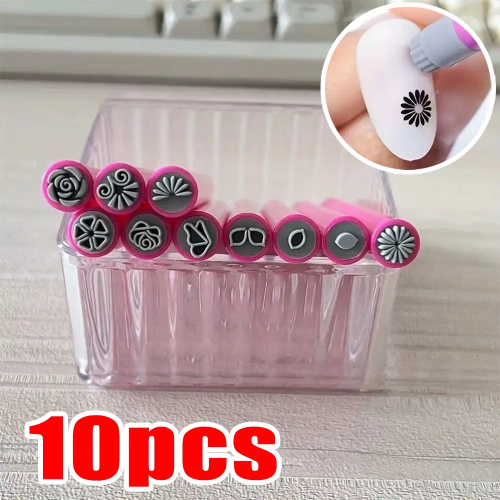 Set De Sellos Para Nail Art
