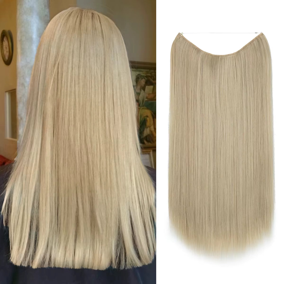 Extensión De Cabello Sintética Sin Clips