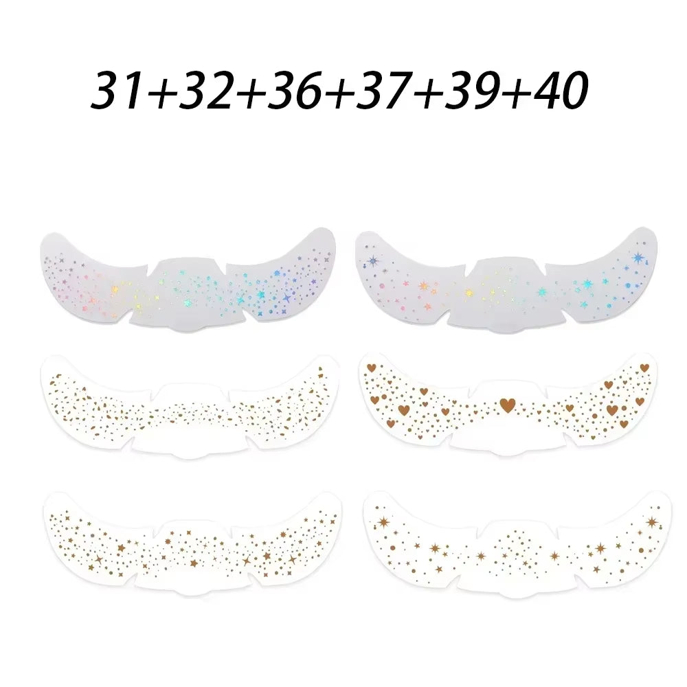 Parches De Pecas Doradas Y Plateadas