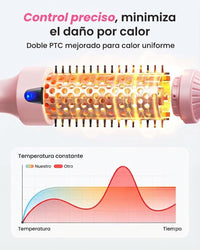 Cepillo Térmico Iónico Alisador Y Rizador