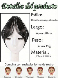 Flequillo Postizo Clip De Cabello Sintético