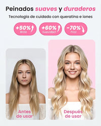 Cepillo Térmico Iónico Alisador Y Rizador