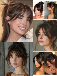 Flequillo Postizo Clip De Cabello Sintético
